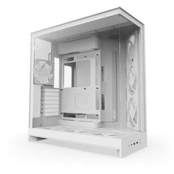 NZXT H9 Flow RGB+ Midi Tower Blanco con Vidrio Templado y Ventiladores RGB