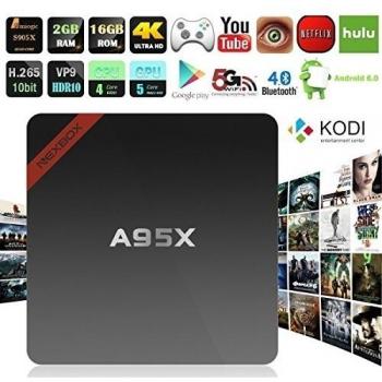 BOLV S905X BOX Android 6.0 Smart TV Box Amlogic S905X Quad Core 2GB/16GB Mini Pc 3D 4K HD Support Dual 2.4G 5G WiFi Bluetooth 4.0 Kodi 16.1 Player Fully Loaded Streaming Media Player