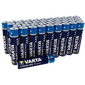 Batería Alkalina Micro AAA LR03 1.5V Longlife Power - Pack de 40 piezas Varta