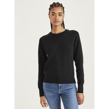 Dockers Women's Round Neck Beautiful Black Wool Sweater