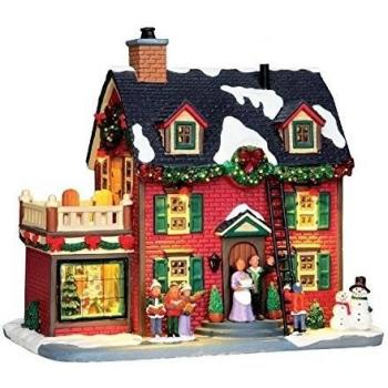 LEMAX de pueblo en Navidad, decoración New England Hearth