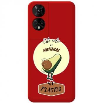 Funda Silicona Líquida Roja para TCL 50 5G con Diseño Culo Natural