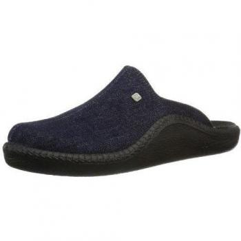 Romika Mokasso 215 71015 - Zapatillas de casa de tela para hombre, color azul, talla 47