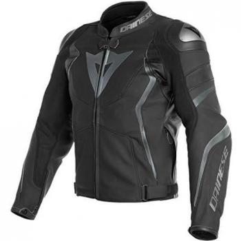 Dainese Avro 4 - Chaqueta de piel para motorista, color negro y gris antracita 54