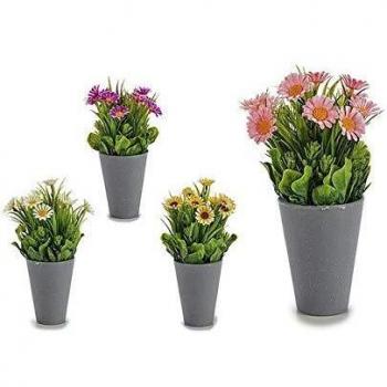 Planta Decorativa Margarita Rosa Lila Blanco Amarillo 10 x 22 x 10 cm Plástico Ibergarden