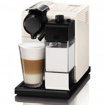 Nespresso DeLonghi Lattissima Touch EN 550W-Cafetera de cápsulas, 19 bares, apagado automático, depósito de leche, táctil, color Glam White