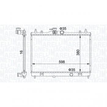 Radiador de refrigeración del motor MAGNETI MARELLI 350213168300