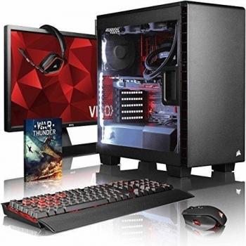 VIBOX Species-X RXS780-235 Paquet - 3,8GHz Intel i7 6-Core CPU, RX 480 GPU, Extremo, Ordenador de sobremesa Gaming con enfriador por agua con monitor, No OS incluido