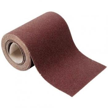 Wolfcraft 1740000 Rollo de Papel Abrasivo Auto-Adhesivo con Velcro, Grano 80, Dimensiones 4mx115mm, Color Plata