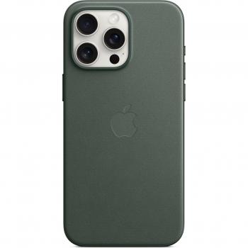 Funda de Trenzado Fino con MagSafe Verde Perenne para iPhone 15 Pro Max