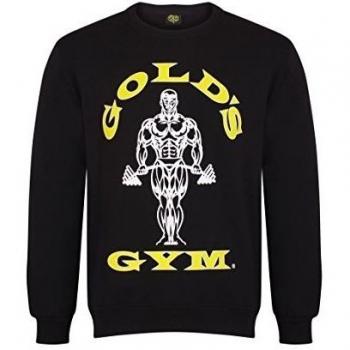 Gold´s Gym GGSWT-005 - Sudadera cuello redondo para hombre, color negro, talla XL