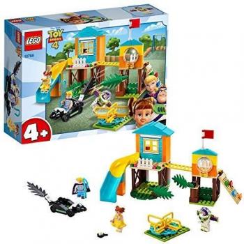 LEGO 4+ Aventura en el Parque de Juegos de Buzz y Bo Peep, Juguete de Construcción de Toy Story 4, Incluye Tobogán y Minifigura de Buzz Lightyear