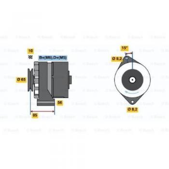 Alternador Bosch 0 986 041 620, 70 A, 14 V, compatible con Opel Frontera A Sport SUV Cabriolet, Vectra A Berline y Astra F Berline
