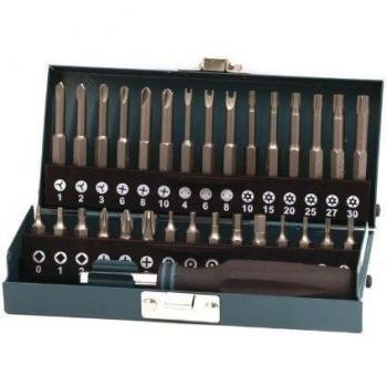 Kit de Puntas de Seguridad Combinadas Wolfcraft con Mango - 31 Piezas, Modelo 1386