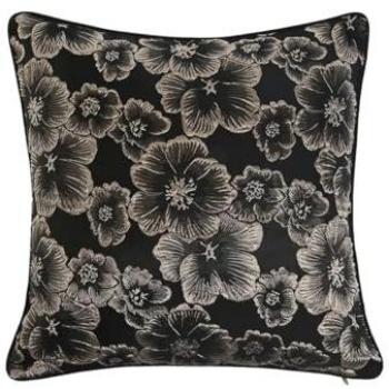 Cojín Home ESPRIT Negro Dorado 45 x 15 x 45 cm
