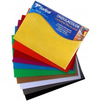 Bolsa de cartulina ondulada A4 surtida en 10 colores