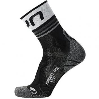 UYN Calcetines para Correr Runners One Femenino - Negro, Blanco