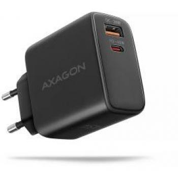 Cargador de pared AXAGON ACU-PQ45 45W con USB-A y USB-C, compatible con QC3.0, QC4+, AFC, FCP, PPS y PD