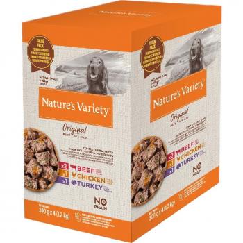 Nature's Variety Original Paté No Grain Medium/Maxi Adult - Multipack - 24 x 300 g - Beef, Chicken, Turkey