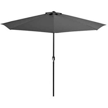 vidaXL Sombrilla Balcón Semicircular Palo Aluminio 300x150 cm Antracita Toldo