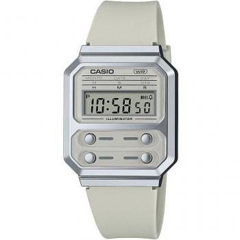 Casio Collection Silver and Off White Plastic/Resin Quartz Watch