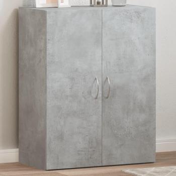 Armario Archivador Madera Ingeniería Gris Hormigón 60x32x77,5 cm