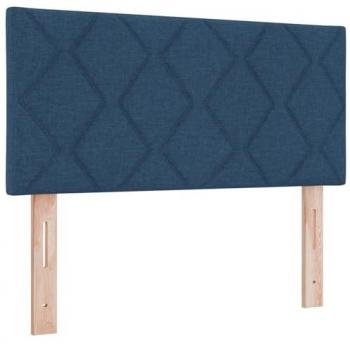 Cabecero con luces LED ajustables azul 100 cm tela