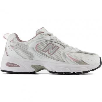 New Balance Unisex 530 Sneakers - White/Grey/Purple/Pink (Size 4.5)