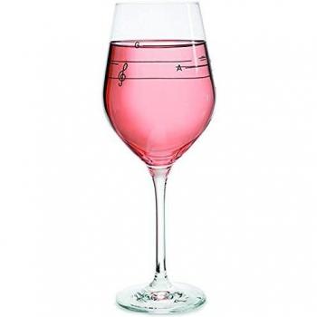 Glass of Music - Musical Wine Glass with Music Notes