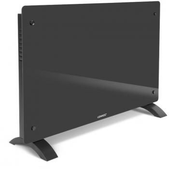 Calefactor eléctrico de lujo - Convector - Panel de vidrio - 2000W - Gris | WIFI - Vonroc - Calefactor eléctrico de lujo - Panel de vidrio de convección - 2000W - 24m2