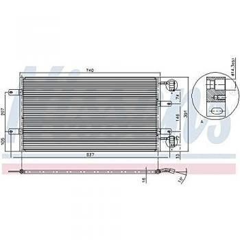 Condensador de aire acondicionado NISSENS 94678, sin secador, de aluminio, compatible con Renault Trafic 2 Kasten y Bus, Opel Vivaro Combi y Furgón