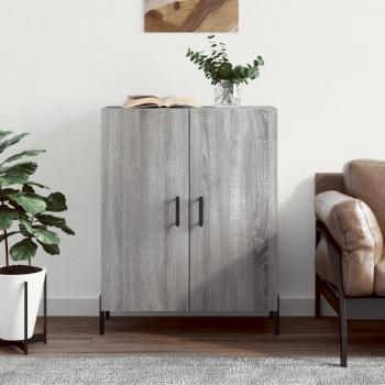 Aparador de madera de ingeniería 69,5x34x90 cm en color gris Sonoma, Mueble de Almacenaje de Salón con Armarios con Puertas y Cajón de Madera, Buffet para salón Moderno, Arm