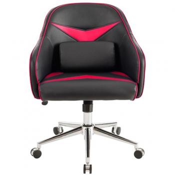 Adjustable Height Massaging Lumbar Task Chair - Red