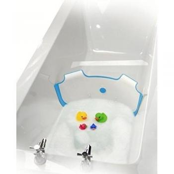 NUEVO BabyDam Bathwater Barrera | Bañera de hidromasaje bebé | Blanco/Azul | Convierte un baño estándar a un baño de bebé