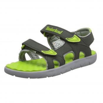 Timberland Perkins Row 2-Strap, Sandalias de Punta Descubierta Unisex niños, Verde