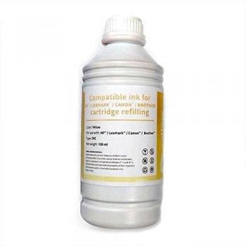 Hp - /lexmark/canon/brother bote tinta compatible para recarga amarillo 100ml