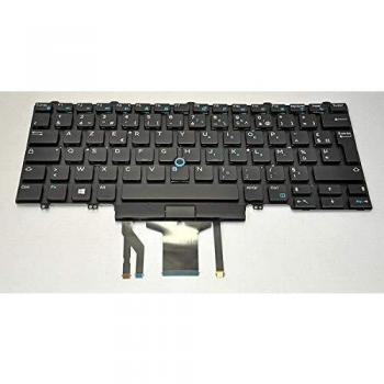 Teclado Dell W93F7 Francés Retroiluminado para Laptop - Componente de Repuesto para Notebook (Latitude E5450, E7450)