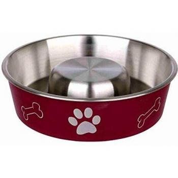 TRIXIE Comedero Acero Inoxidable Slow Feed para Perros