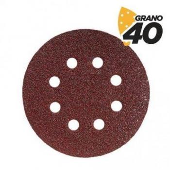 Blim Pack de 10 Lijas con Velcro para Lijadora BL0136 - 125mm - Grano 40