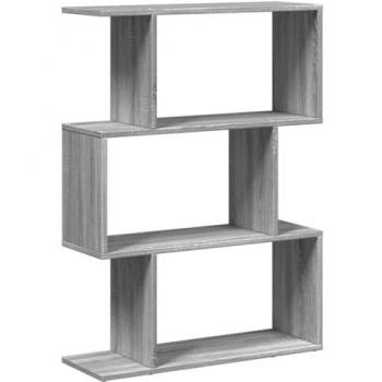 Librería divisora 3 niveles madera gris Sonoma 70x24x97 cm Aglomerado