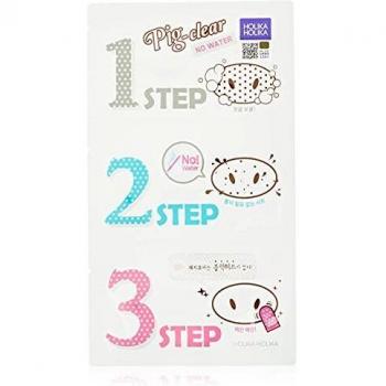 Holika Holika Kit Anti Puntos Negros 3 Pasos, Pig Nose Clear Blackhead, Translúcido