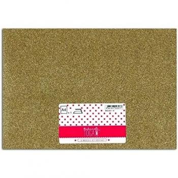 DRAEGER PARIS 1886 Mademoiselle Toga MEG801 Tejido de Lentejuelas Glitter Dorado 21 x 30 x 0,2 cm