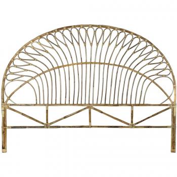 Cabecero de Cama de Ratán Natural con Diseño Elegante y Acabado Artesanal