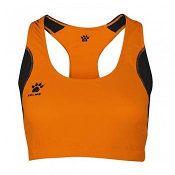 Kelme top deportivo para mujer galan mujer naranja y negro 10