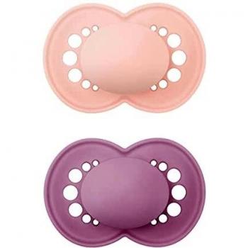 MAM 80931622 Original Elements Plain Silicona 16+ Girl, Rosa, 2 unidades-Instrucciones en lengua extranjera