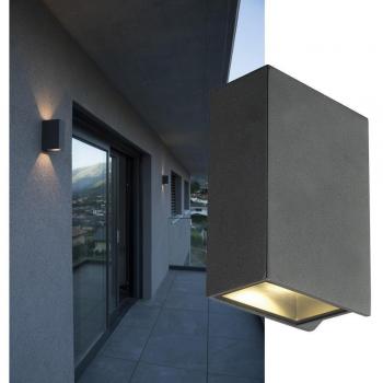 Aplique LED Exterior Quad XL 2, eckig, antracita, 6.4W, 3000K, up-down