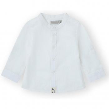 Camisa de bebé niño de manga larga con cuello mao