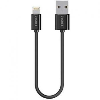 Cygnett Rayo De Carga Y Cable De Sincronización De 10Cm Ronda Negro