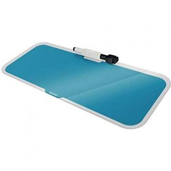 Protector de Escritorio Leitz 52690061 en Vidrio Azul con Rotulador y Borrador