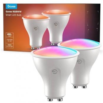 Bombilla LED Inteligente Govee RGBWW GU10/E27 4,8W 400 Lúmenes (2 Pack)